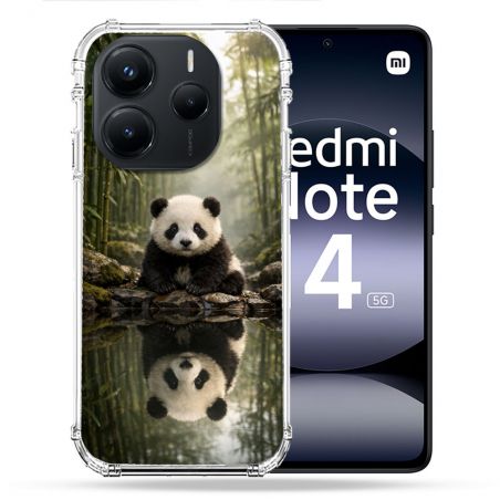 Coque Renforcée Pour Xiaomi Redmi Note 14 5G Animal Panda Reflet