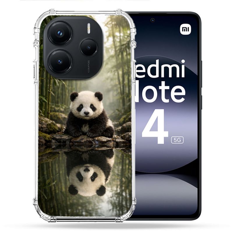 Coque Renforcée Pour Xiaomi Redmi Note 14 5G Animal Panda Reflet