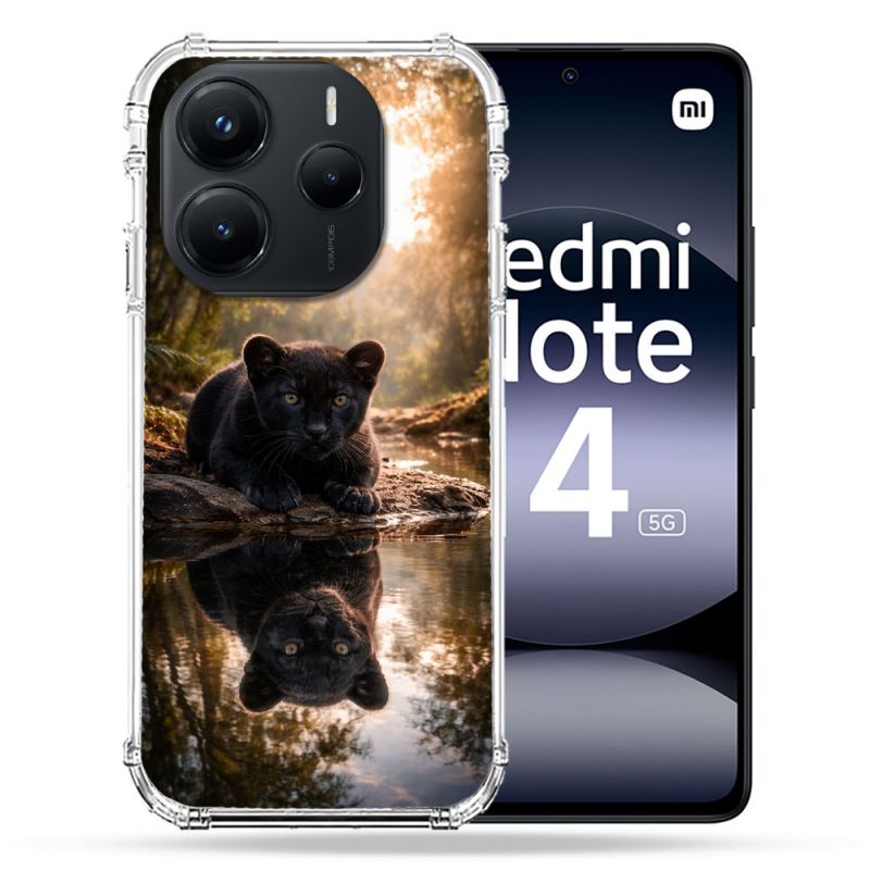 Coque Renforcée Pour Xiaomi Redmi Note 14 5G Animal Panthère Reflet