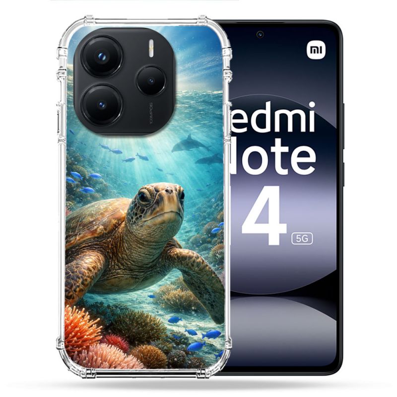 Coque Renforcée Pour Xiaomi Redmi Note 14 5G Animal Tortue Marine