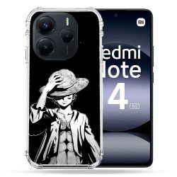 Coque Renforcée Pour Xiaomi Redmi Note 14 5G Manga One Piece Luffy Noir