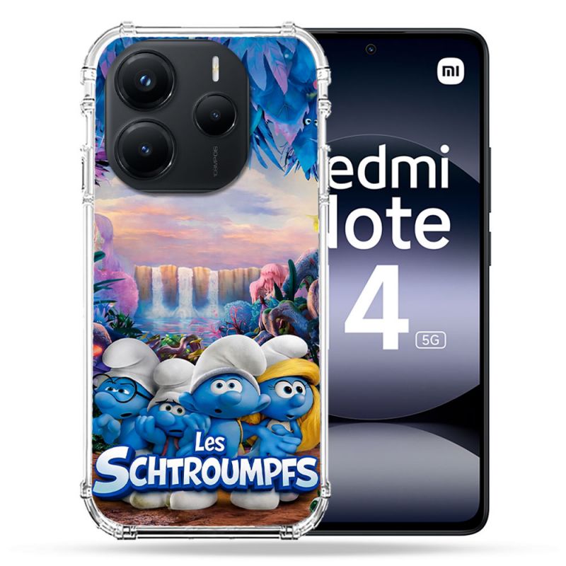 Coque Renforcée Pour Xiaomi Redmi Note 14 5G Schtroumpfs Forêt