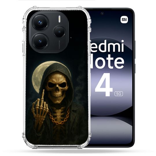 Coque Renforcée Pour Xiaomi Redmi Note 14 5G Tete de Mort Doigt 2026