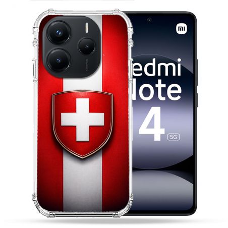 Coque Renforcée Pour Xiaomi Redmi Note 14 5G Voyage Drapeau Suisse