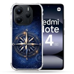 Coque Renforcée Pour Xiaomi Redmi Note 14 5G Voyage Rose des Vents Marine