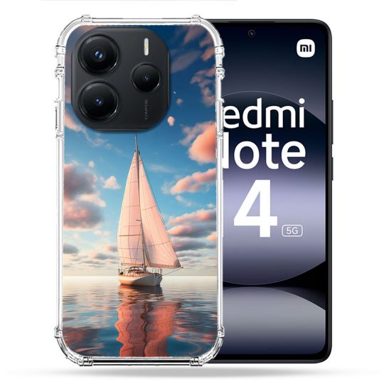 Coque Renforcée Pour Xiaomi Redmi Note 14 5G Voyage Voilier Reflet