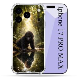 Coque Renforcée Pour Iphone 17 Pro Max Animal Gorille Reflet