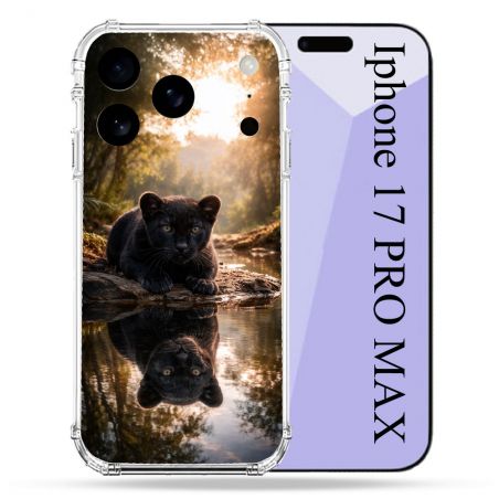 Coque Renforcée Pour Iphone 17 Pro Max Animal Panthère Reflet