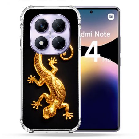 Coque Renforcée Pour Xiaomi Redmi Note 14 PRO 4G Animal Lezard Noir 2026