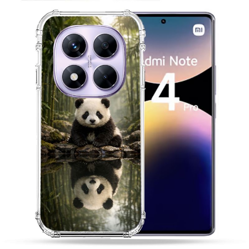 Coque Renforcée Pour Xiaomi Redmi Note 14 PRO 4G Animal Panda Reflet