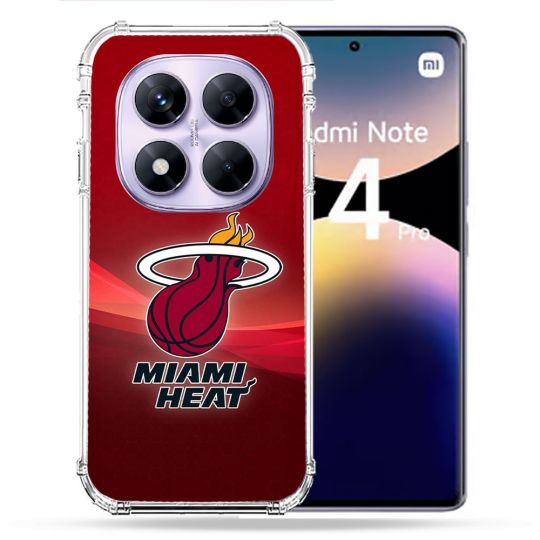 Coque Renforcée Pour Xiaomi Redmi Note 14 PRO 4G Basket Miami Heat