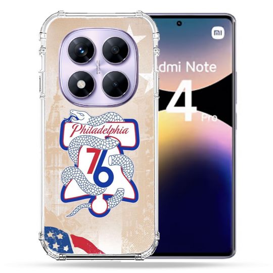 Coque Renforcée Pour Xiaomi Redmi Note 14 PRO 4G Basket Philadelphia 76ers