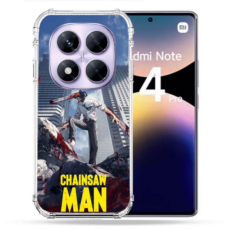 Coque Renforcée Pour Xiaomi Redmi Note 14 PRO 4G Manga Chainsaw Man Denji