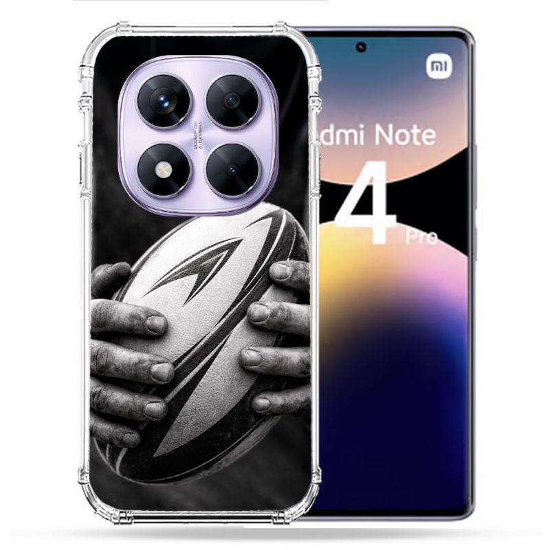 Coque Renforcée Pour Xiaomi Redmi Note 14 PRO 4G Sport Rugby Ballon Moderne