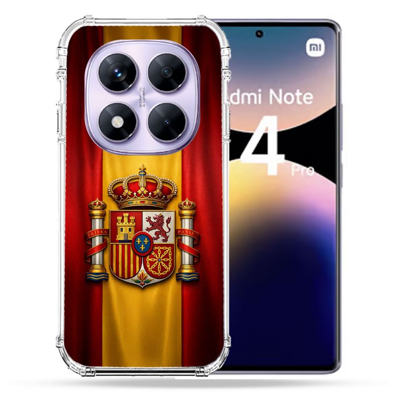 Coque Renforcée Pour Xiaomi Redmi Note 14 PRO 4G Voyage Drapeau Espagne