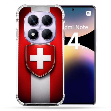 Coque Renforcée Pour Xiaomi Redmi Note 14 PRO 4G Voyage Drapeau Suisse
