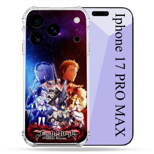 Coque Renforcée Pour Iphone 17 Pro Max Manga Black Clover Affiche