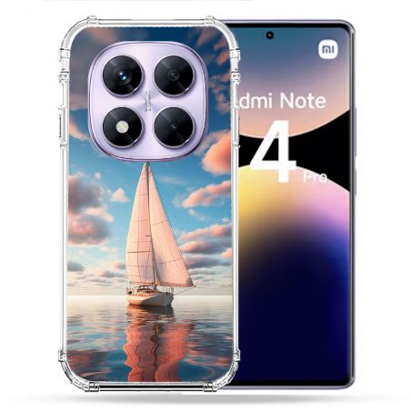 Coque Renforcée Pour Xiaomi Redmi Note 14 PRO 4G Voyage Voilier Reflet