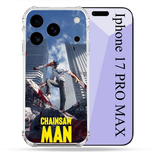 Coque Renforcée Pour Iphone 17 Pro Max Manga Chainsaw Man Denji