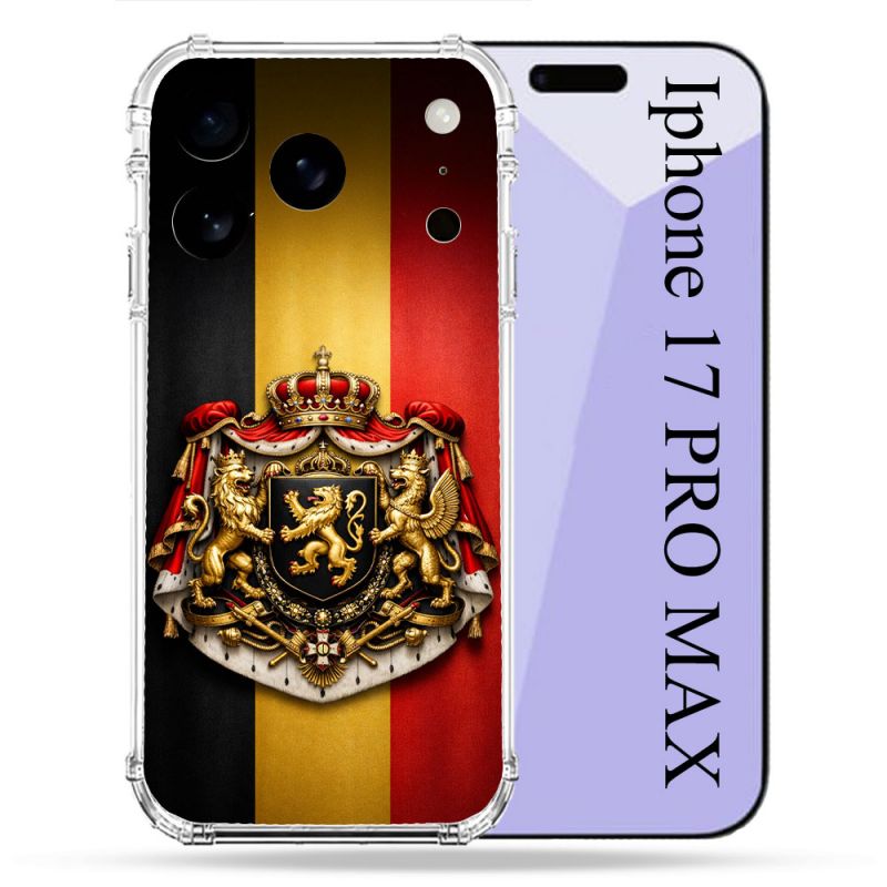 Coque Renforcée Pour Iphone 17 Pro Max Voyage Drapeau Belgique