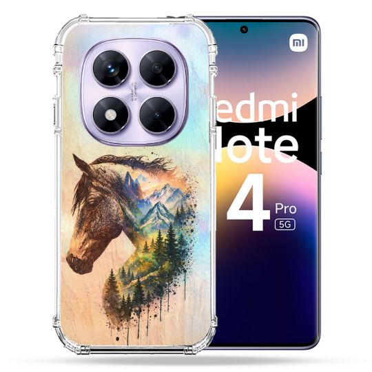 Coque Renforcée Pour Xiaomi Redmi Note 14 PRO 5G Animal Cheval Montagne