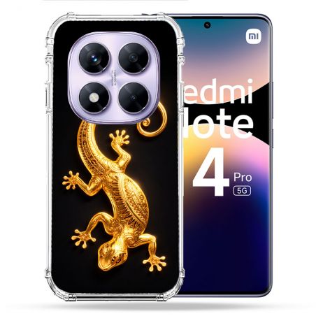 Coque Renforcée Pour Xiaomi Redmi Note 14 PRO 5G Animal Lezard Noir 2026