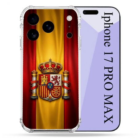 Coque Renforcée Pour Iphone 17 Pro Max Voyage Drapeau Espagne