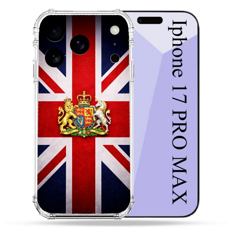 Coque Renforcée Pour Iphone 17 Pro Max Voyage Drapeau Grande Bretagne UK