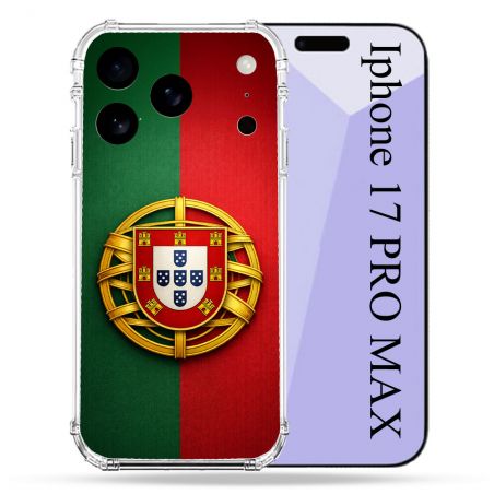 Coque Renforcée Pour Iphone 17 Pro Max Voyage Drapeau Portugal