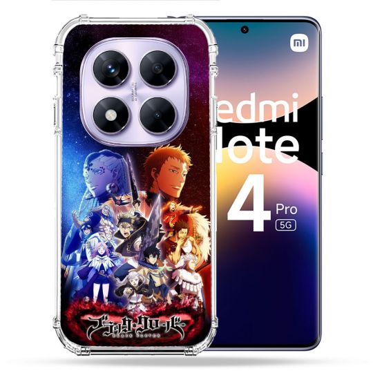 Coque Renforcée Pour Xiaomi Redmi Note 14 PRO 5G Manga Black Clover Affiche