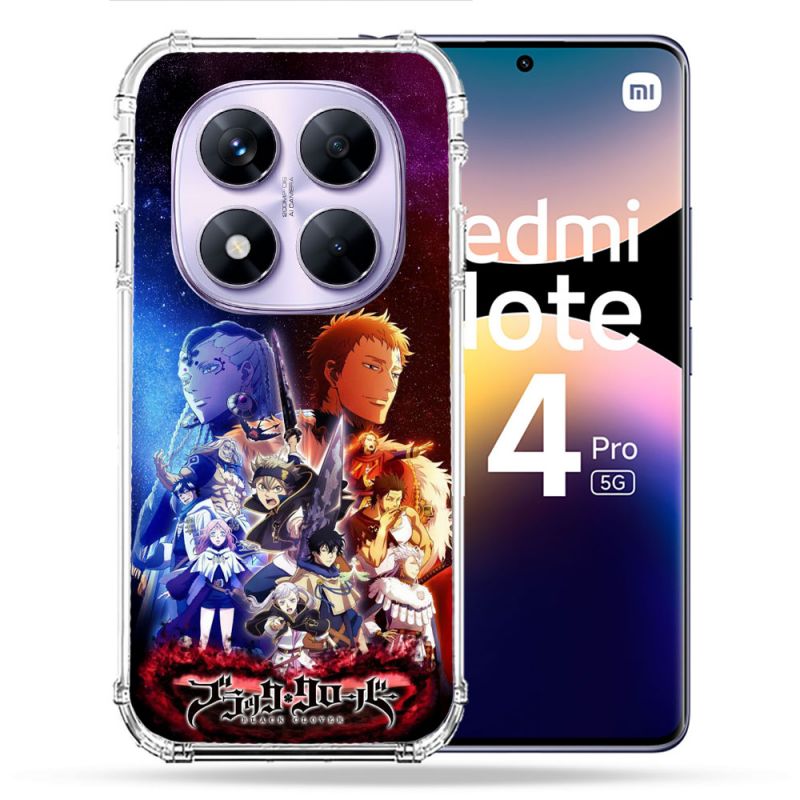 Coque Renforcée Pour Xiaomi Redmi Note 14 PRO 5G Manga Black Clover Affiche