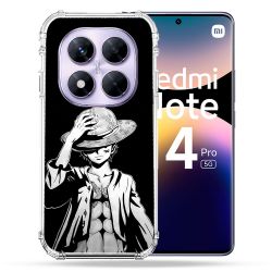 Coque Renforcée Pour Xiaomi Redmi Note 14 PRO 5G Manga One Piece Luffy Noir