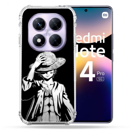 Coque Renforcée Pour Xiaomi Redmi Note 14 PRO 5G Manga One Piece Luffy Noir