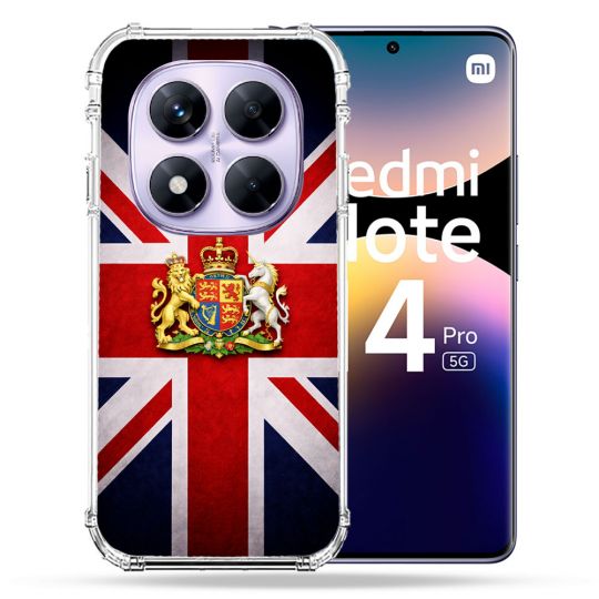 Coque Renforcée Pour Xiaomi Redmi Note 14 PRO 5G Voyage Drapeau Grande Bretagne UK