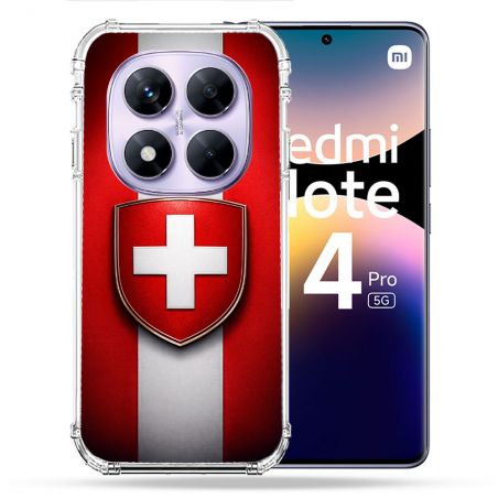 Coque Renforcée Pour Xiaomi Redmi Note 14 PRO 5G Voyage Drapeau Suisse