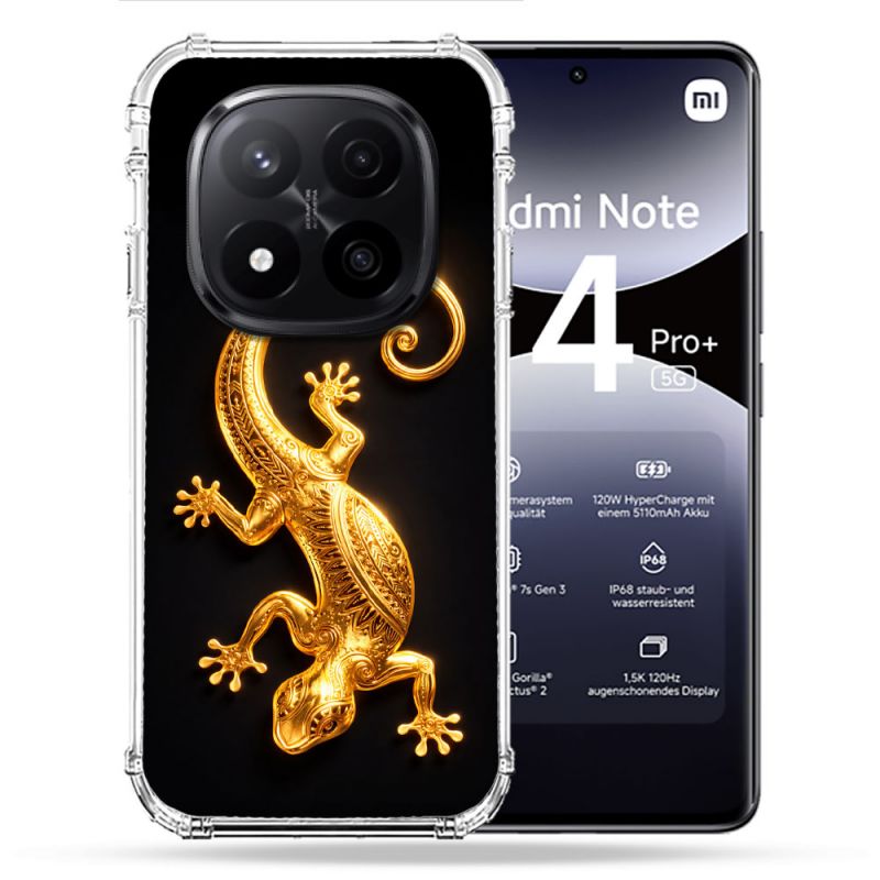 Coque Renforcée Pour Xiaomi Redmi Note 14 PRO PLUS 5G Animal Lezard Noir 2026