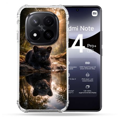 Coque Renforcée Pour Xiaomi Redmi Note 14 PRO PLUS 5G Animal Panthère Reflet