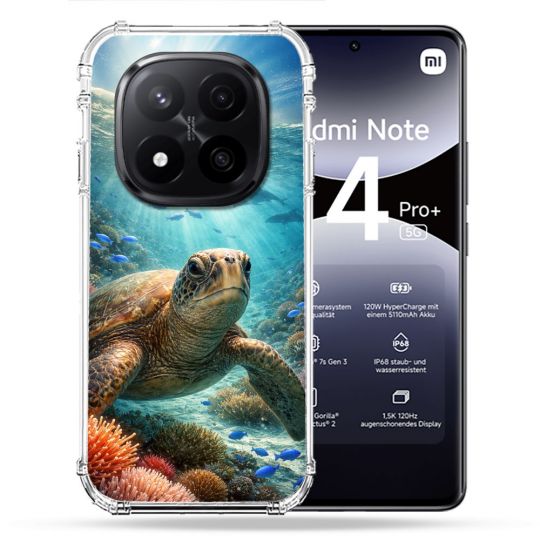 Coque Renforcée Pour Xiaomi Redmi Note 14 PRO PLUS 5G Animal Tortue Marine
