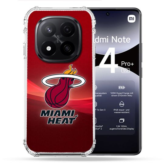 Coque Renforcée Pour Xiaomi Redmi Note 14 PRO PLUS 5G Basket Miami Heat