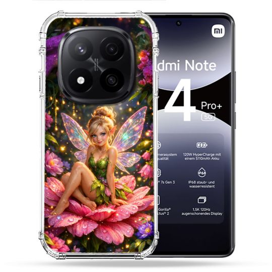 Coque Renforcée Pour Xiaomi Redmi Note 14 PRO PLUS 5G Fantastique Fee Fleur