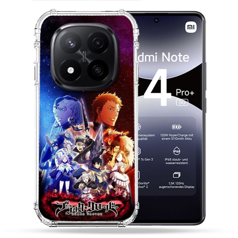 Coque Renforcée Pour Xiaomi Redmi Note 14 PRO PLUS 5G Manga Black Clover Affiche