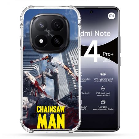 Coque Renforcée Pour Xiaomi Redmi Note 14 PRO PLUS 5G Manga Chainsaw Man Denji