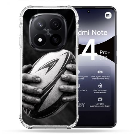 Coque Renforcée Pour Xiaomi Redmi Note 14 PRO PLUS 5G Sport Rugby Ballon Moderne