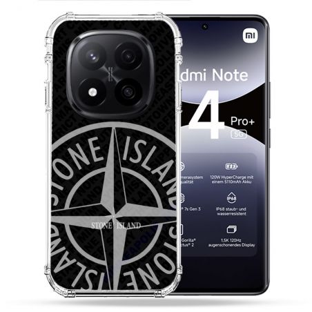 Coque Renforcée Pour Xiaomi Redmi Note 14 PRO PLUS 5G Stone Island Gris