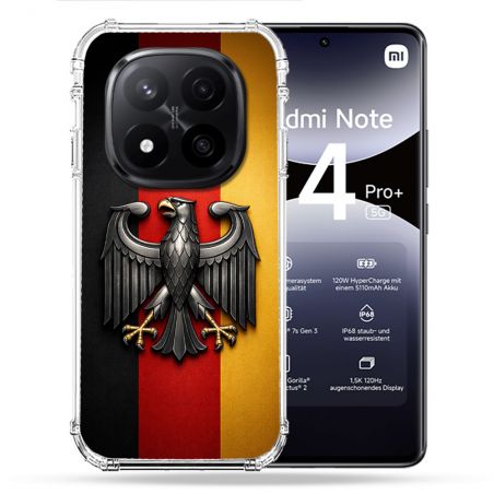 Coque Renforcée Pour Xiaomi Redmi Note 14 PRO PLUS 5G Voyage Drapeau Allemagne