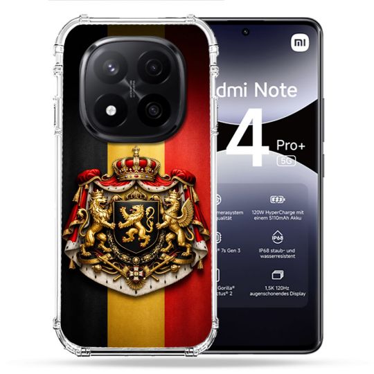 Coque Renforcée Pour Xiaomi Redmi Note 14 PRO PLUS 5G Voyage Drapeau Belgique
