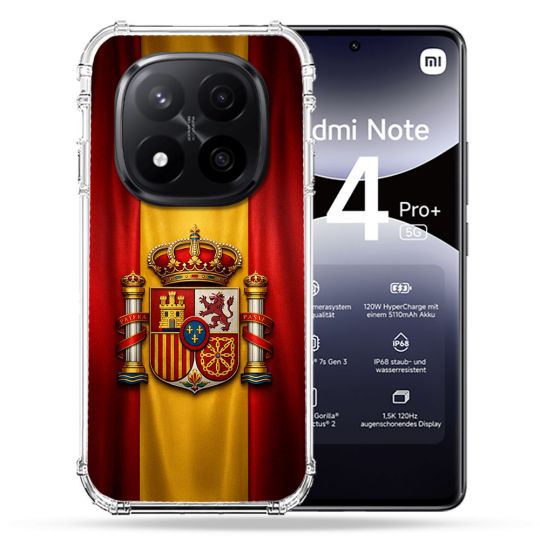Coque Renforcée Pour Xiaomi Redmi Note 14 PRO PLUS 5G Voyage Drapeau Espagne