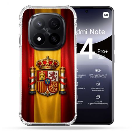 Coque Renforcée Pour Xiaomi Redmi Note 14 PRO PLUS 5G Voyage Drapeau Espagne