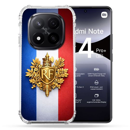 Coque Renforcée Pour Xiaomi Redmi Note 14 PRO PLUS 5G Voyage Drapeau France