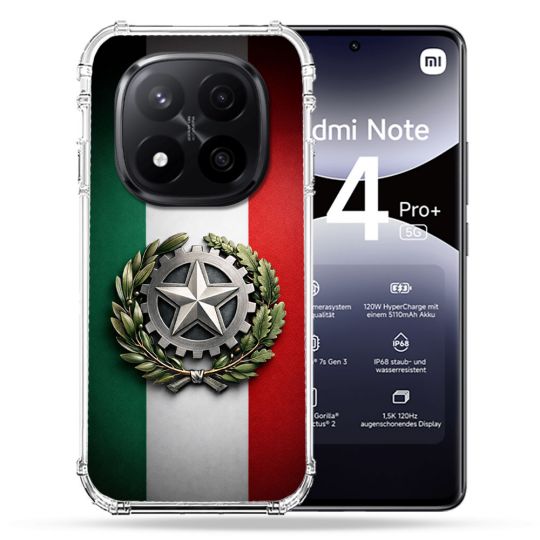 Coque Renforcée Pour Xiaomi Redmi Note 14 PRO PLUS 5G Voyage Drapeau Italie
